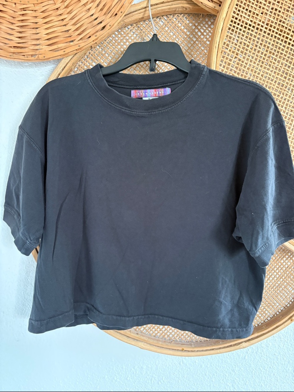 Urban Outfitters Urban Renewal Crop top Cream Cropped Boxy Tee